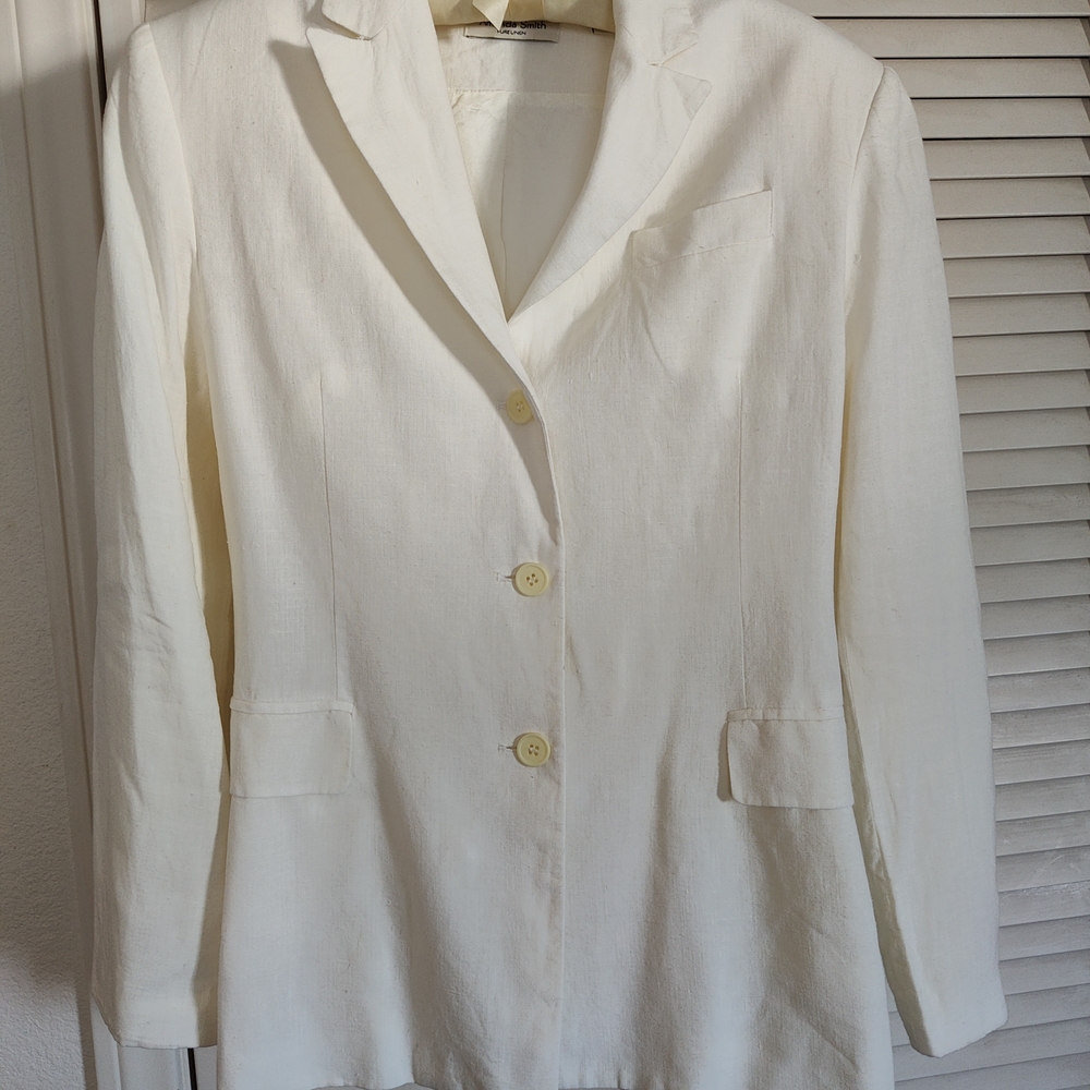 Amanda Smith Linen Cream Blazer